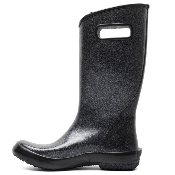 Bogs Women's Waterproof Rain Boots -Black Glitter - Picture 11 of 13